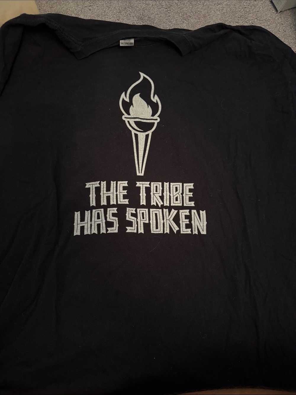 Black Graphic Tee - "The Tribe Has Spoken" Survivor TV Show